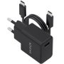 Aisens Cargador GaN USB-C 20W con Cable USB-C 1m Negro